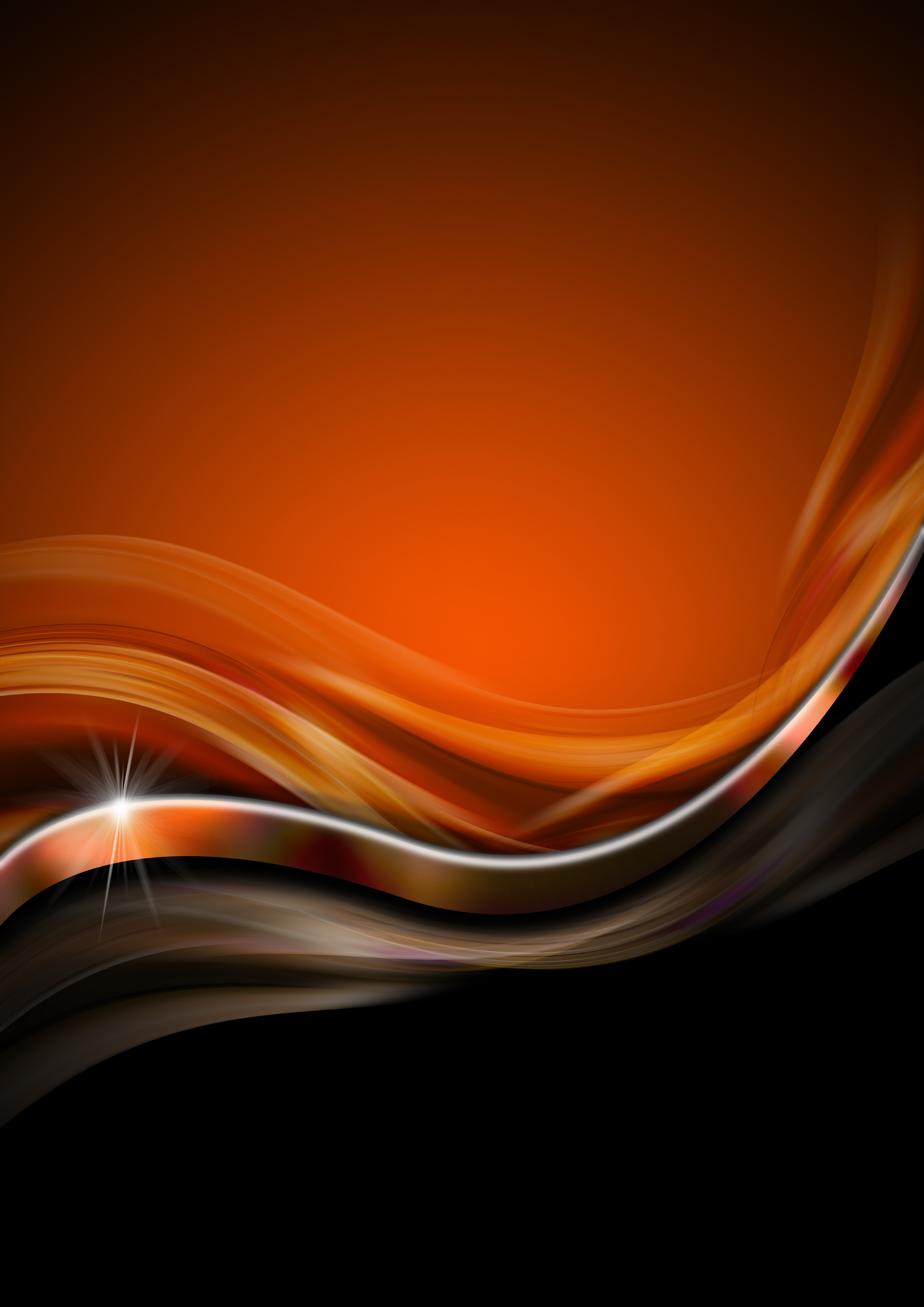 Orange Black and Metal Luxury Background