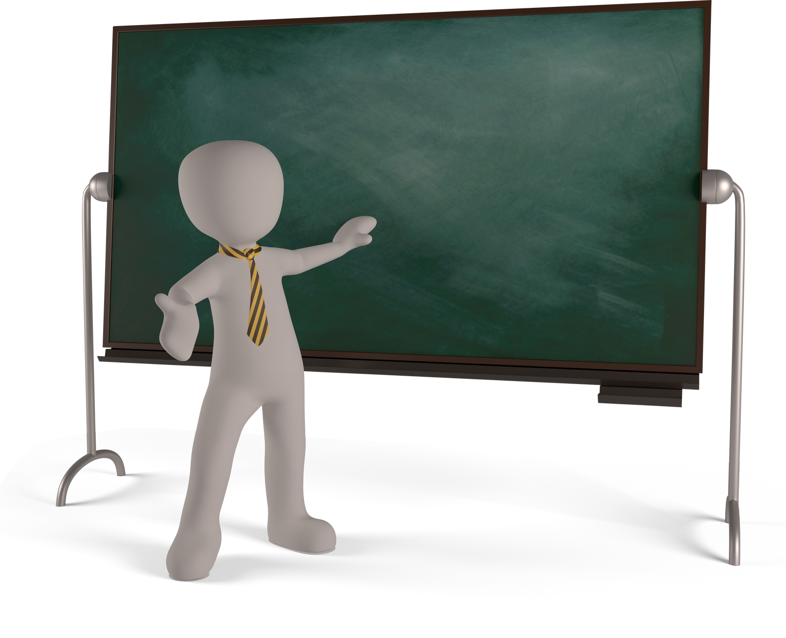 3D Professor with a Chalk Board